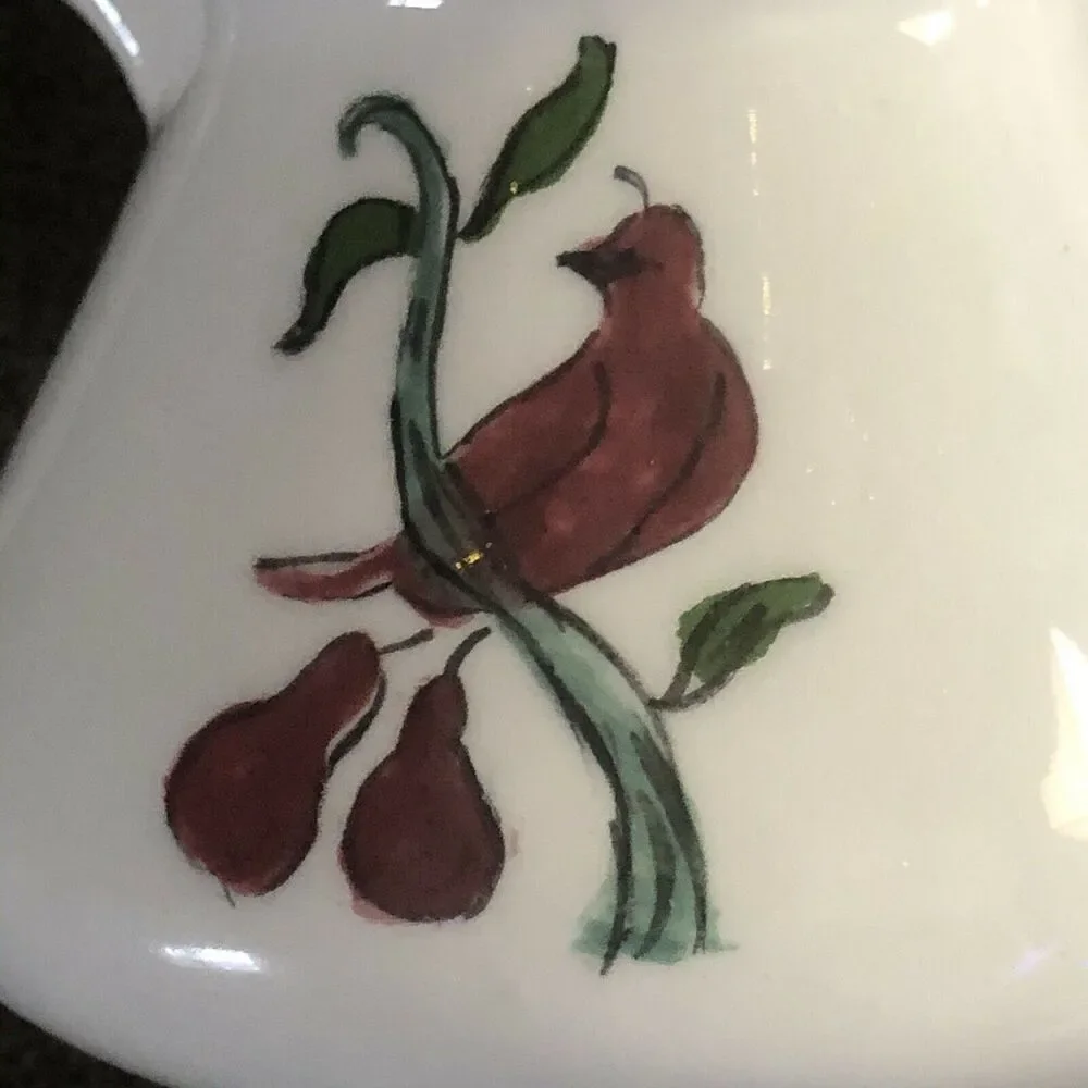 Vintage Creamer And Sugar Handmade Partridge In A Pear Tree 1963